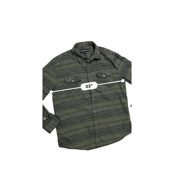 Molokai Surf Co. collared green & navy flannel unisex button down pockets Skater - Picture 6 of 7